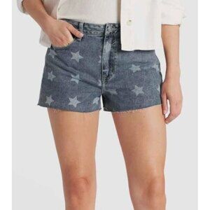 New! Vigoss Ace High Rise Star Shorts Cutoff Denim Jean Size 28 4th of July